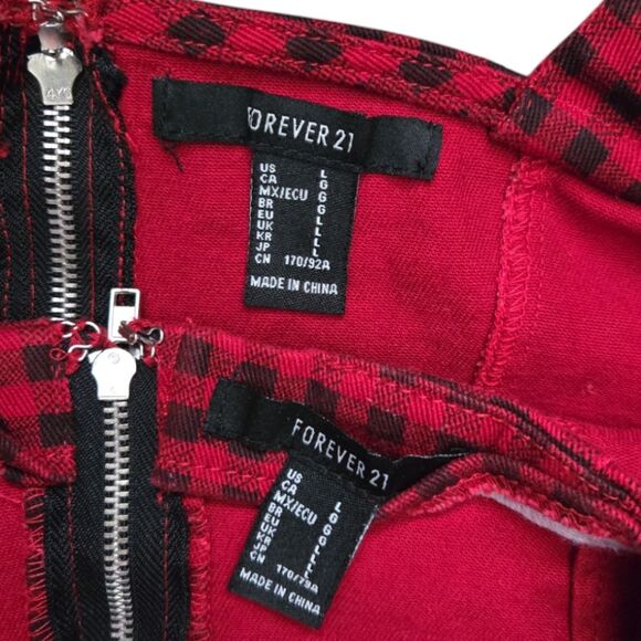 Gingham Plaid CropTop & Skirt Set, Forever 21 - L - Picture 4 of 12